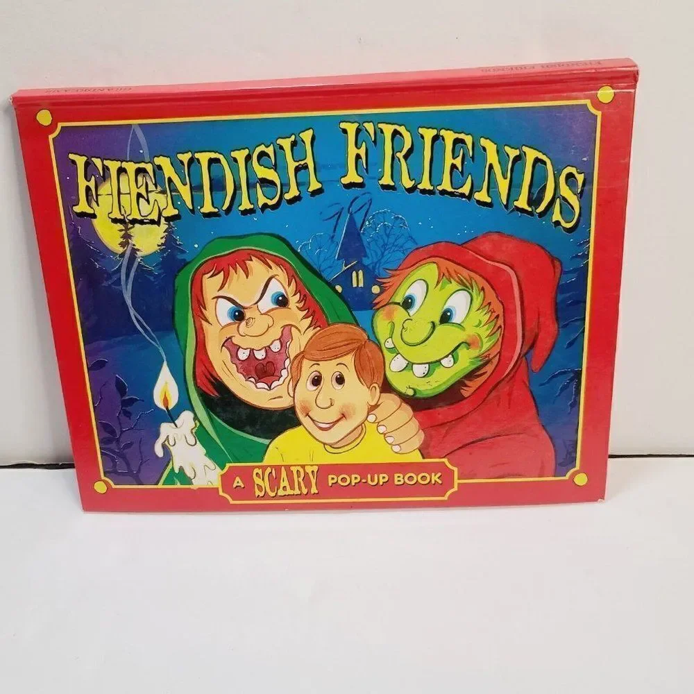Vintage 90s 1997 Halloween Fiendiesh Friends Scary Pop Up Book